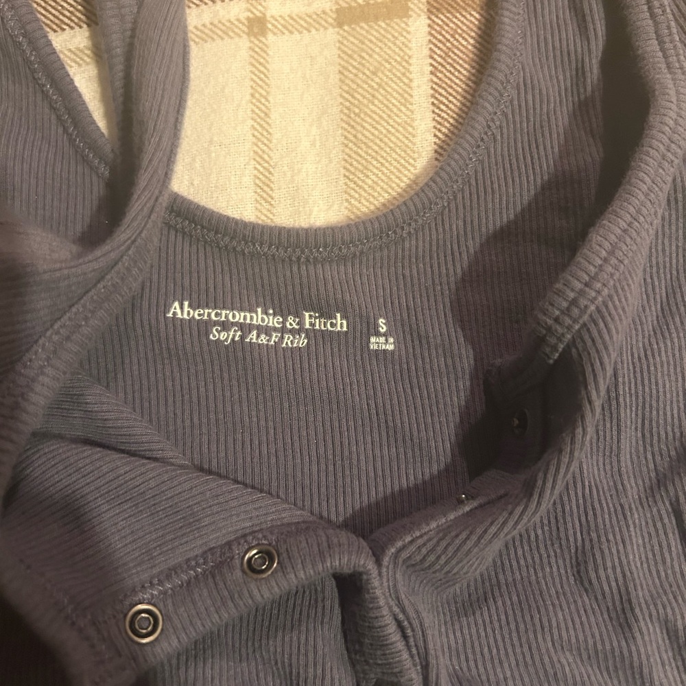 Abercrombie & Fitch Navy Ribbed Top